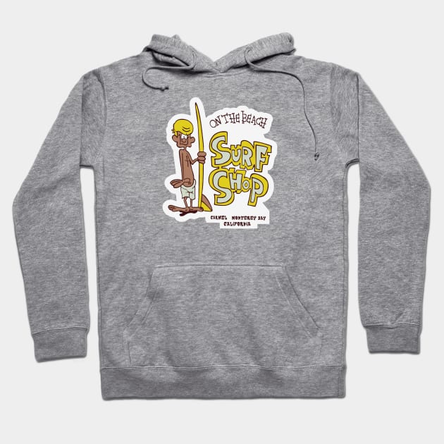 On the Beach Surf Shop Hoodie by DCMiller01